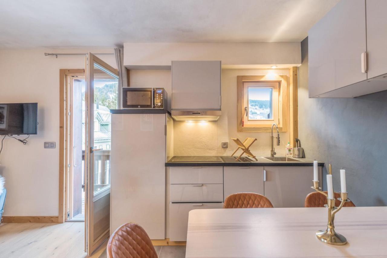 Appartement Architect flat with balcony&parking at the heart of Megève - Welkeys Extérieur photo